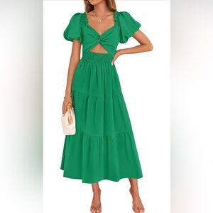 Elegant Green Maxi Dress